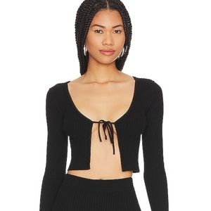 NWT Black Ribbed Cardigan